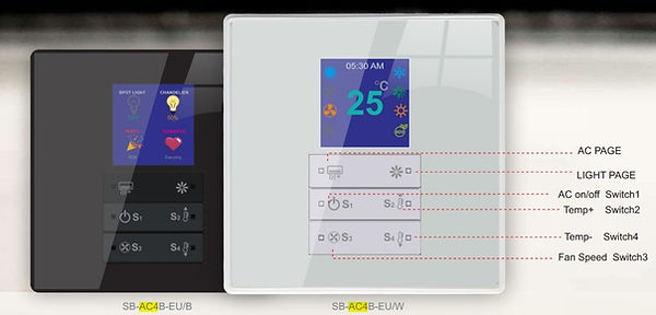Smart G4 AC4B, Thermostat with 4buttons, SB-AC4B-EU/B 