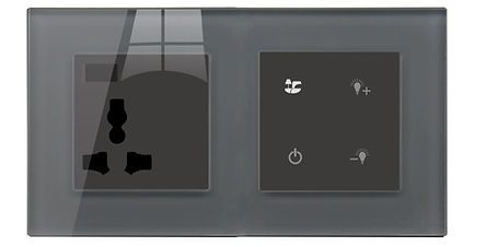 Smart G4 Hotel (G-Platter) 4T Switch with Universal outlet and USB charger, SB-GP4TUSB-EU/L