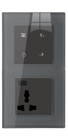 Smart G4 Hotel (G-Platter) 4T Switch with Universal outlet and USB charger, SB-GP4TUSB-EU/P