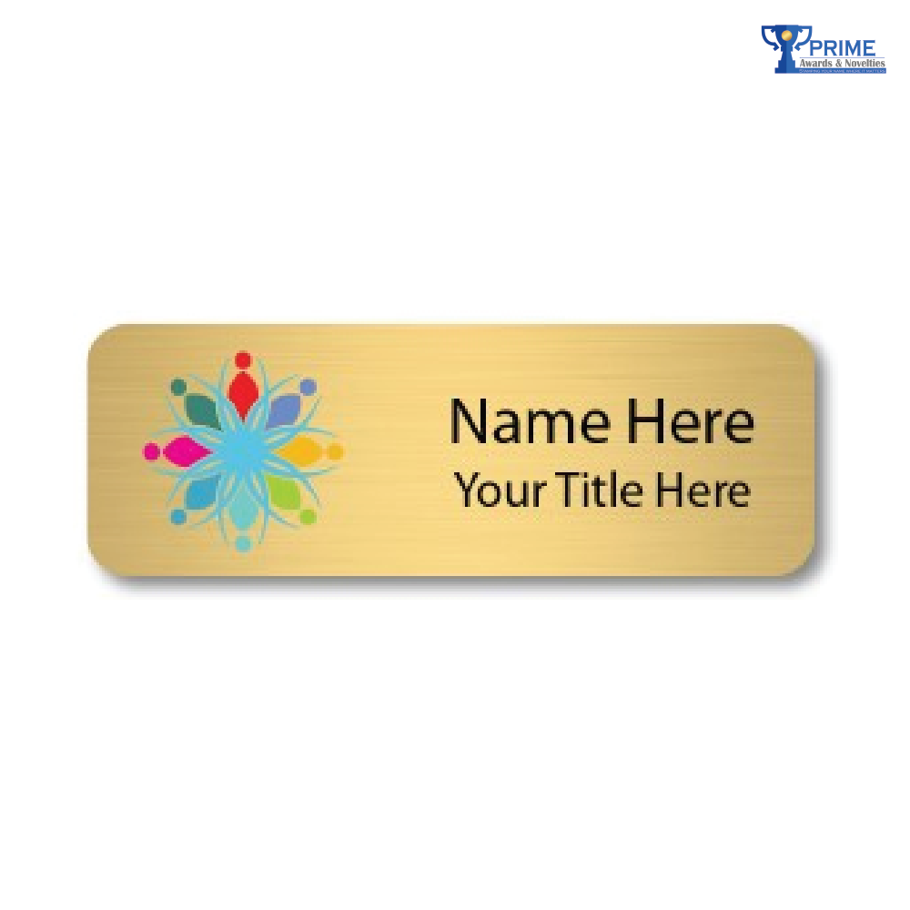 Gold Name Badge Magnet Back
