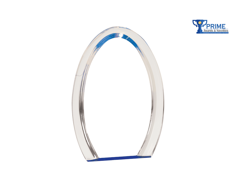 8" Blue Oval Halo Acrylic