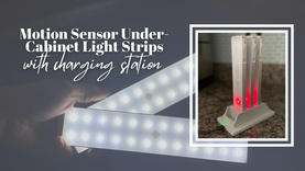 These Motion Sensor Magnetic Light Strips Come With A Charging Station