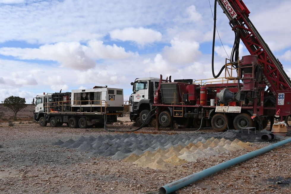 Drilling rig at Novo Resources’ Tibooburra gold project in New South Wales, where it has returned a suite of high-grade maiden drilling intercepts from its promising Clone prospect. Credit: File