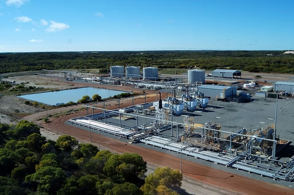 Triangle Energy and Pilot Energy’s Cliff Head oil well and facilities are being repurposed as a carbon capture and storage facility, as part of Pilot’s Mid West Clean Energy project. Credit: File