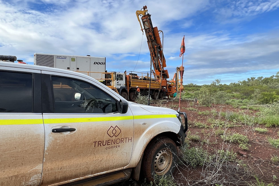 A drill rig in action at True North Copper’s Cloncurry copper project in Queensland. Credit: File