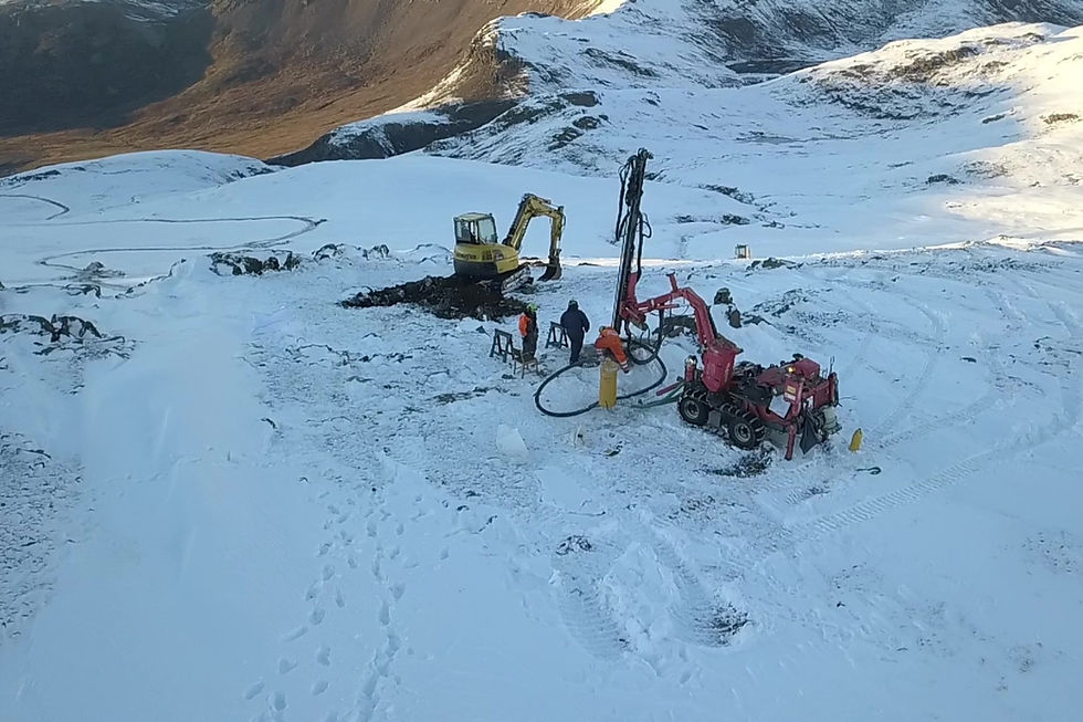 Eclipse Metals drill rig in action at its Grønnedal rare earths project in Greenland.