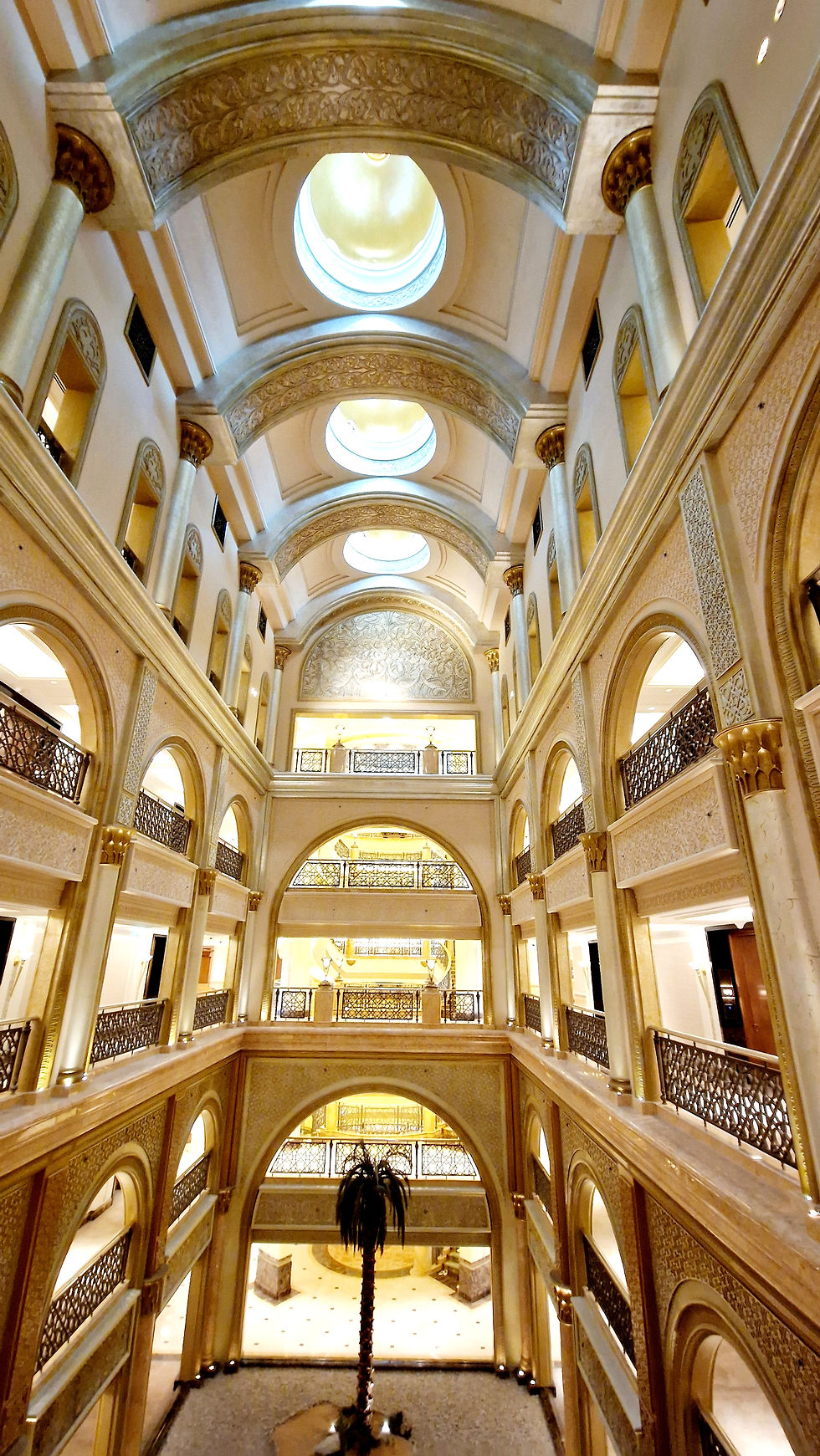 West wing of the Emirates Palace with its skylights.