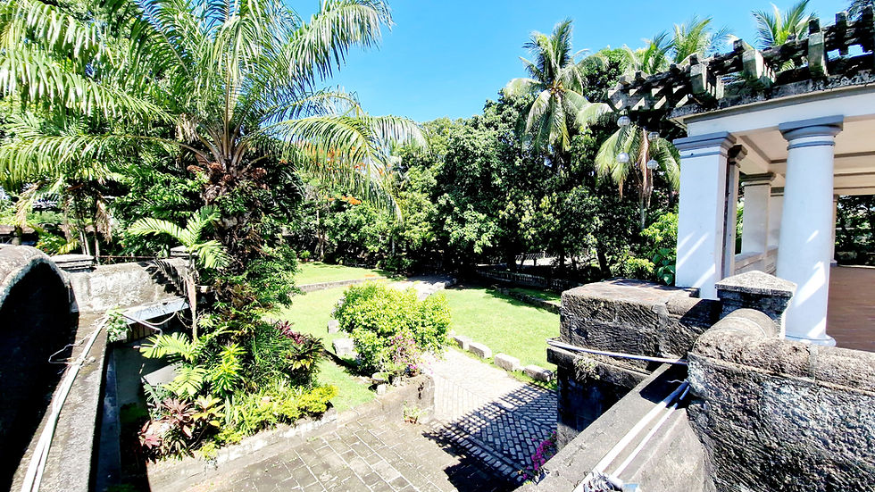 View from the centuries-old walls down to the park.