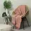 Thumbnail: Motti Woven Tufted Stripe Throw (Blush)