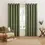 Thumbnail: Verso Reversible Suede-Look Blackout Eyelet Curtains (Green)