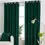 Thumbnail: Verona Fully Lined Crushed Velvet Eyelet Curtains (Emerald)