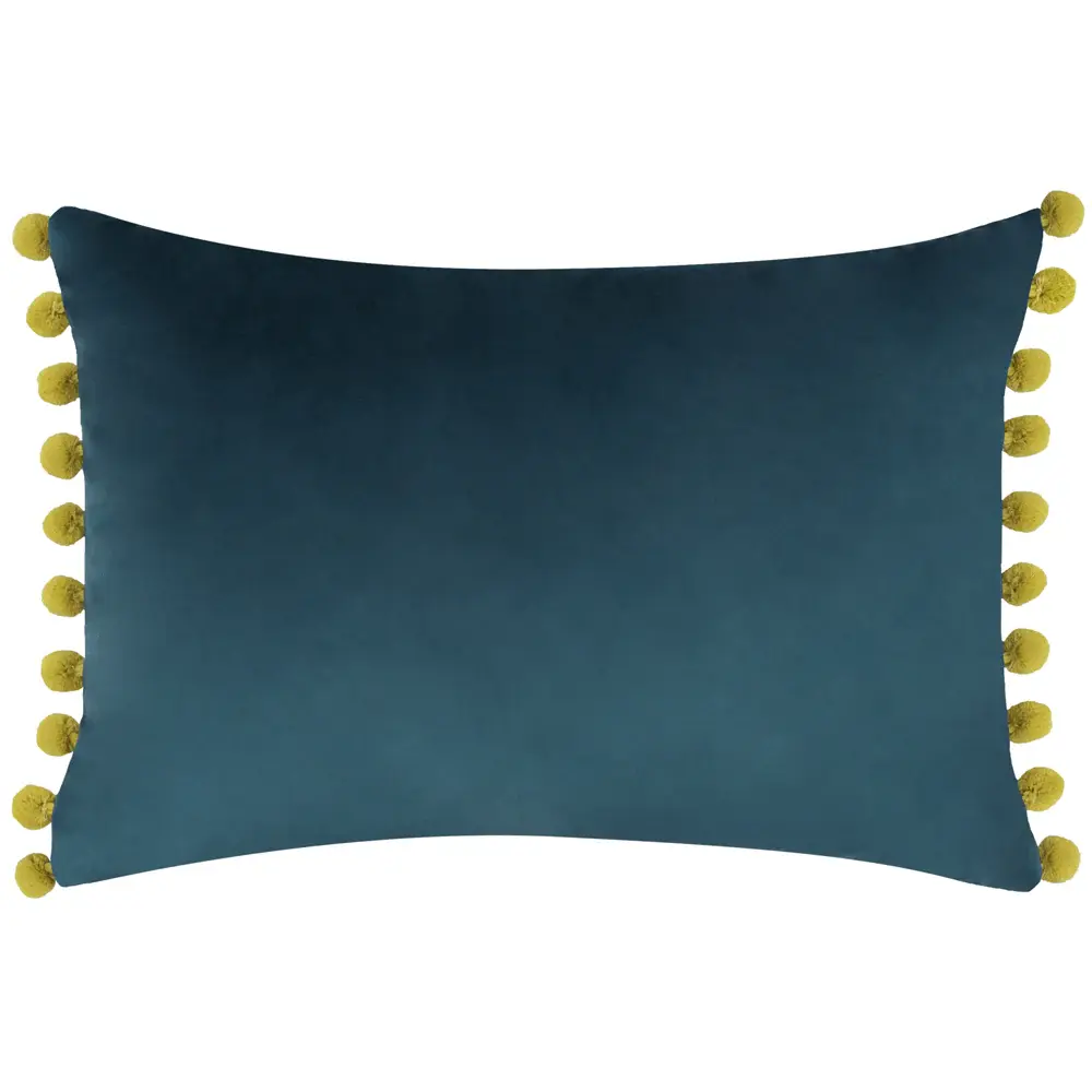 Fiesta Velvet Cushion Cover (Indigo/Olive)