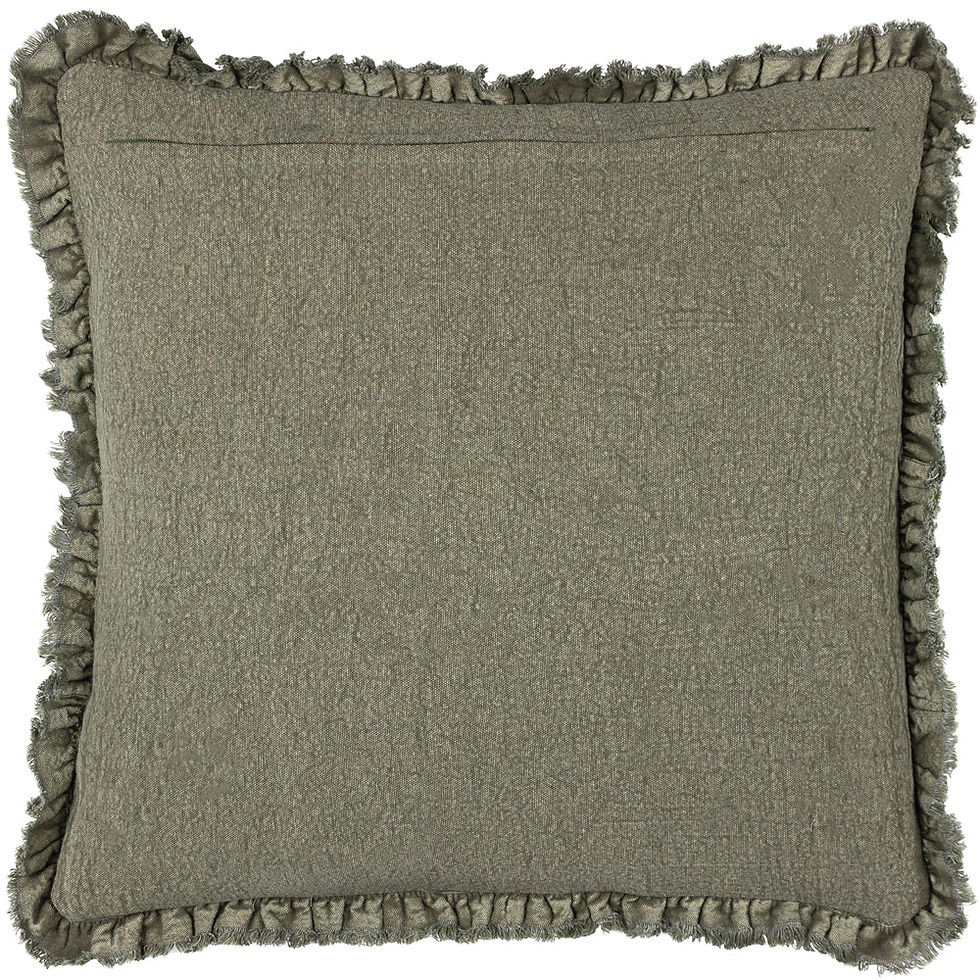 Thumbnail: Bertie Washed Cotton Velvet Cushion Cover (Rosewood)