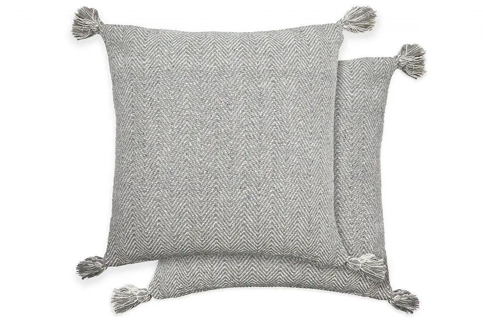 Thumbnail: Hartley - Recycled Cotton Cushion Cover (Black)