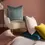 Thumbnail: Meridian Velvet Cushion Cover (Blush/Grey)