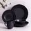 Thumbnail: Reactive Linear Black Pasta Bowl 23cm (Set of 2)