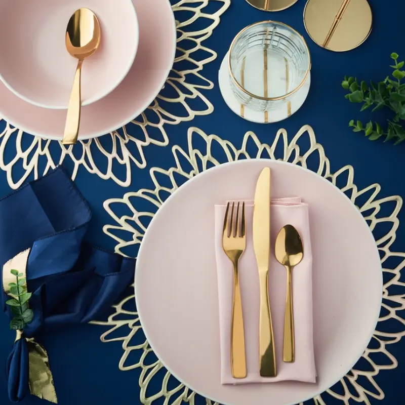 Thumbnail: Everyday Purity Gold 18/0 16 Piece Cutlery Set