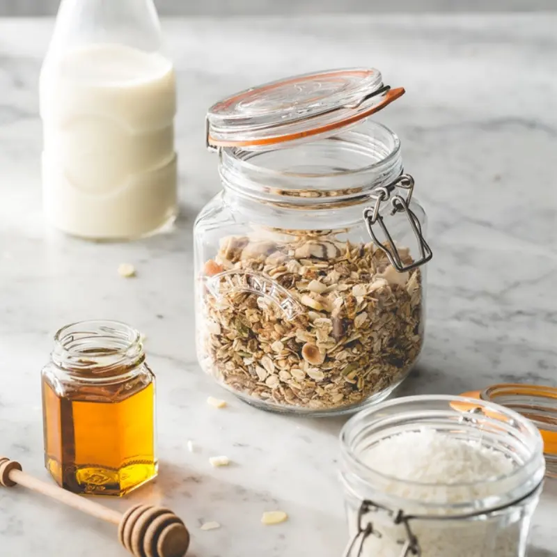 Thumbnail: Clip Top Square Jar (1 Litre)