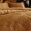 Thumbnail: Palmeria Quilted Velvet Duvet Cover Set (Gold)
