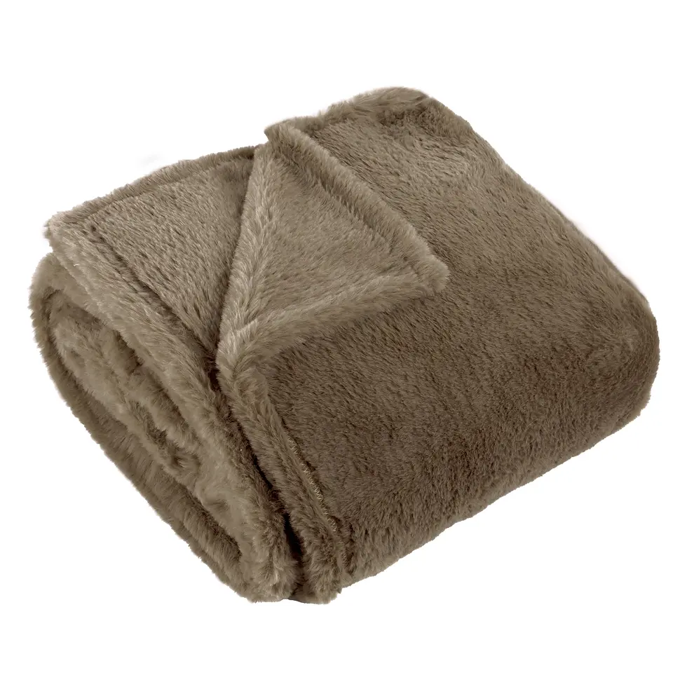 Thumbnail: Kallu Double-Sided Faux Fur Throw (Mulberry)
