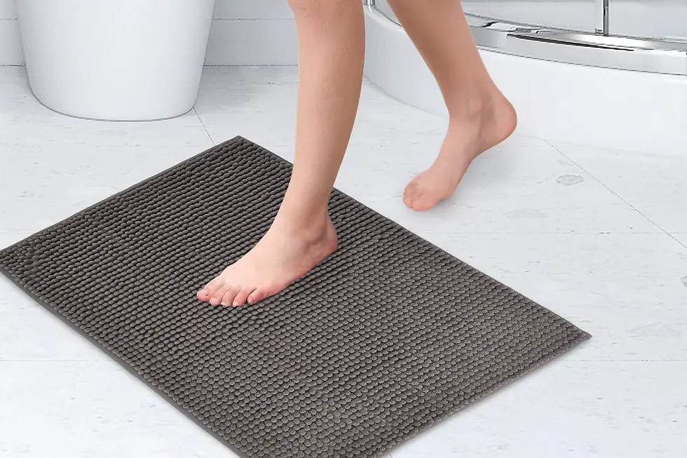 Thumbnail: Marlow - Soft Touch Non-Slip Bathroom Rug (Navy)