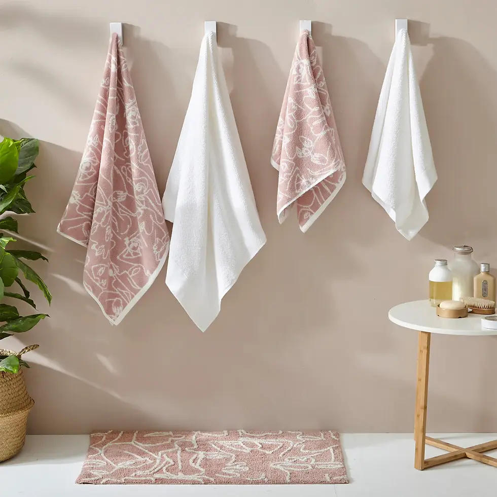 Thumbnail: Everybody Abstract Jacquard Hand Towel (Blush)