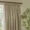 Thumbnail: Heavy Chenille Fully Lined Velvet Pencil Pleat Curtains (Linen)