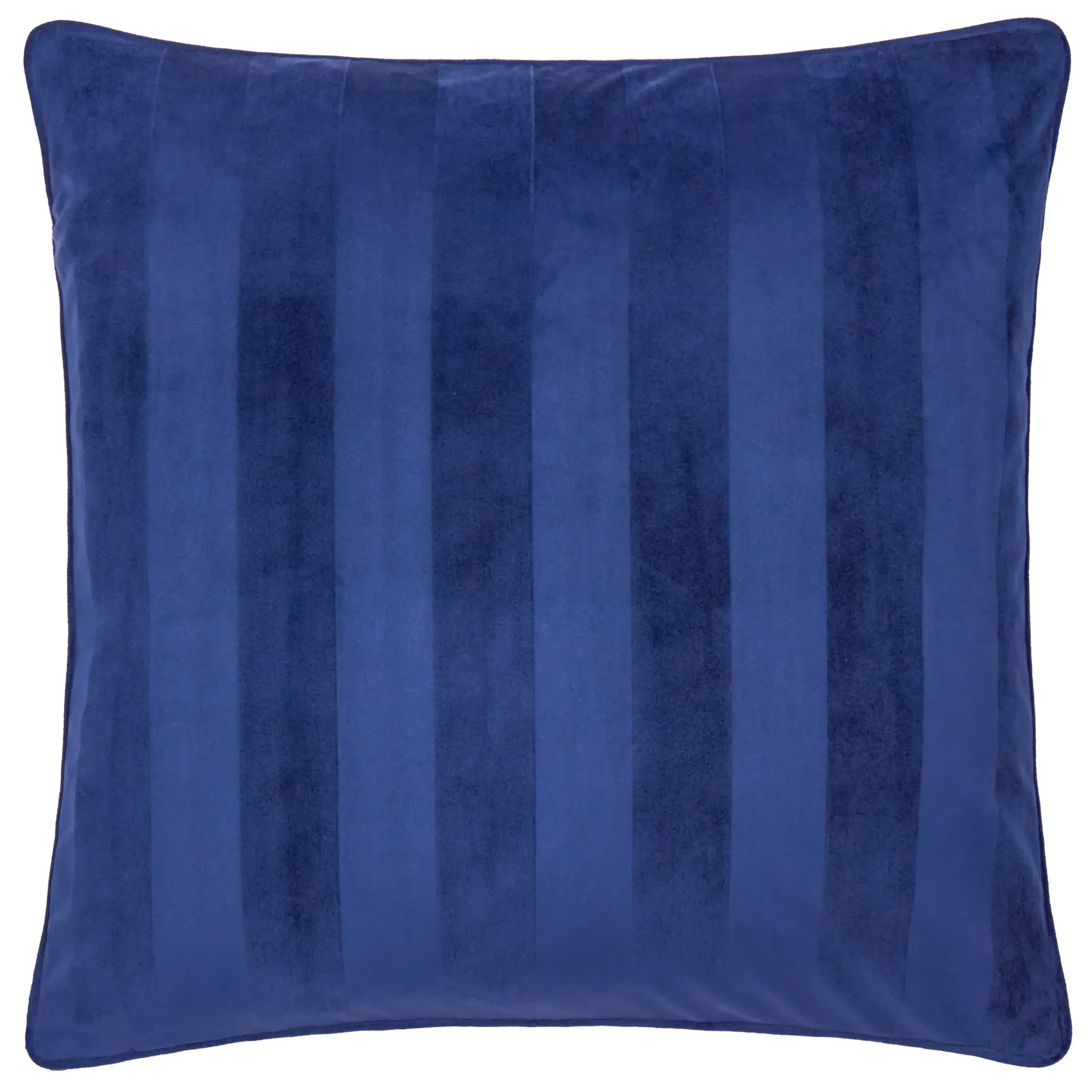 Regency Stripe Velvet Cushion (Midnight)