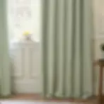 Thumbnail: Hutton Jacquard Pencil Pleat Curtains (Sage)