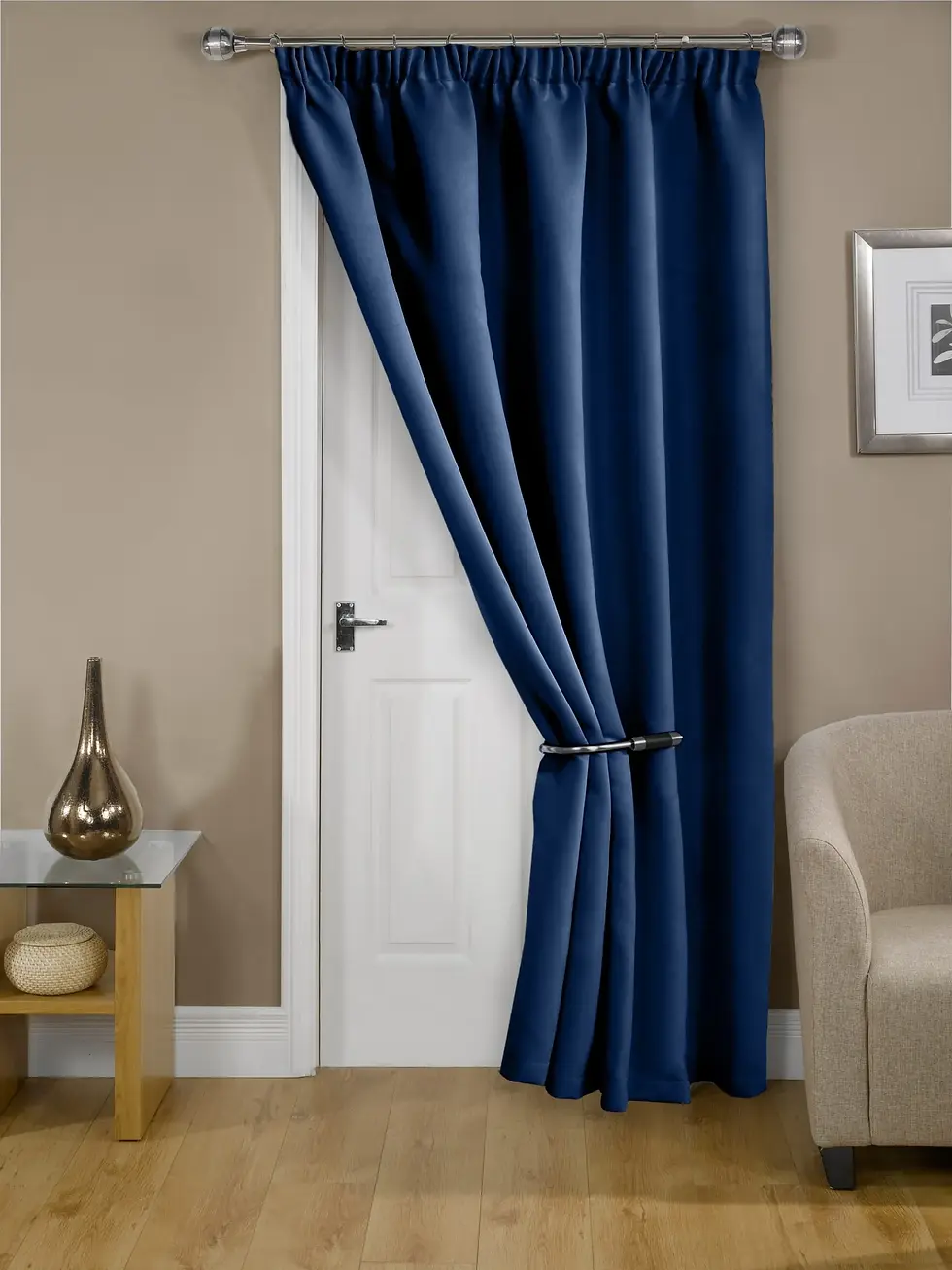 Thumbnail: Essential Blackout Collection - Woven Thermal Blackout Pencil Pleat Curtain