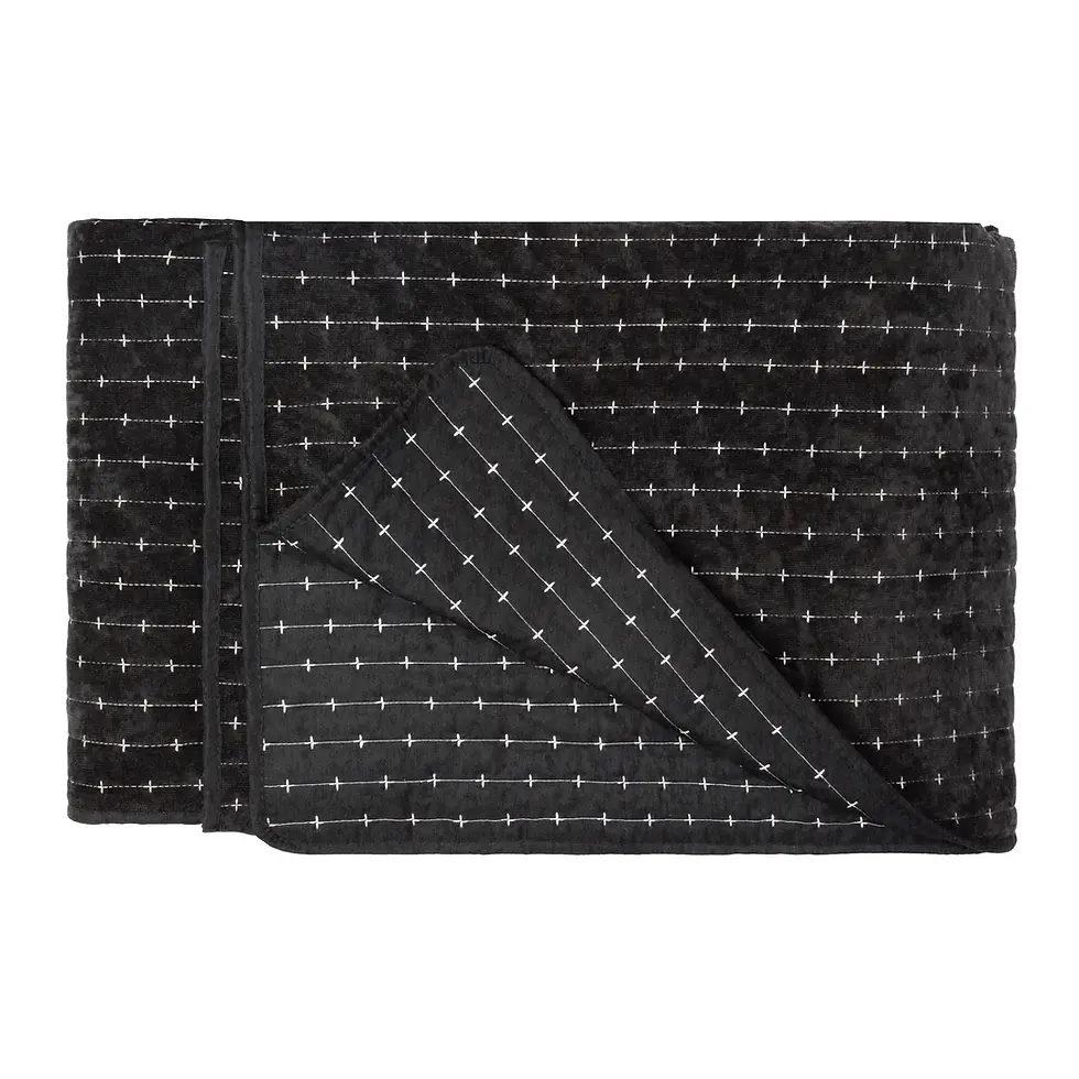 Thumbnail: Henley Pin-cord Bedspread (Black)
