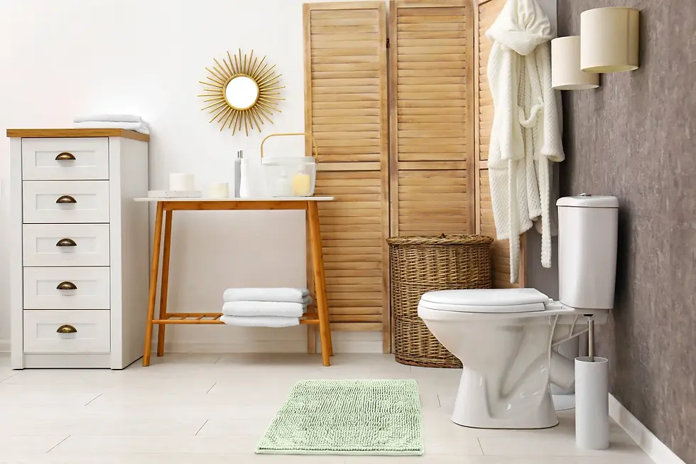 Thumbnail: Marlow - Soft Touch Non-Slip Bathroom Rug (Silver)