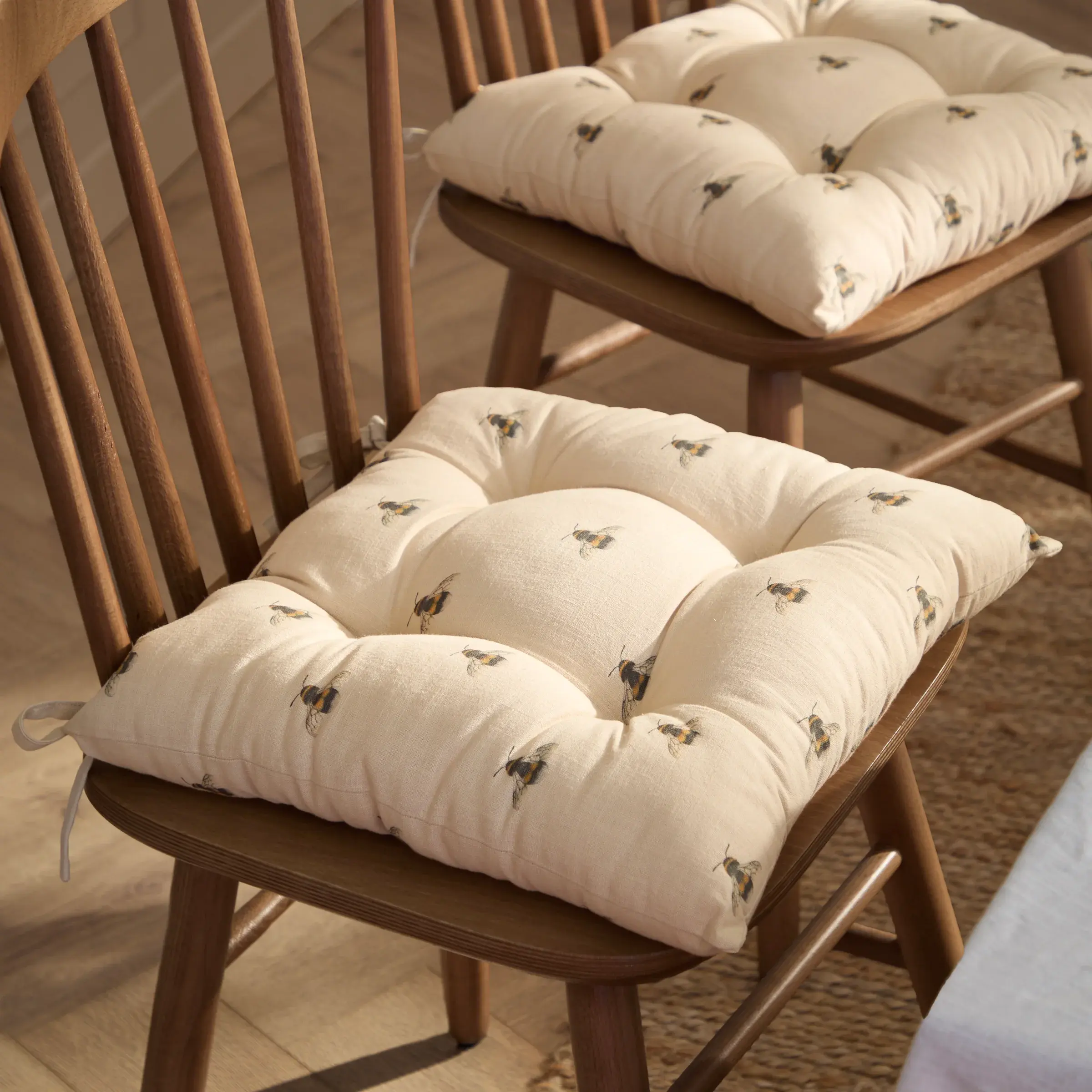 Ramble Bumble Bee 2 Pack Slub Cotton Seat Pads (Natural)