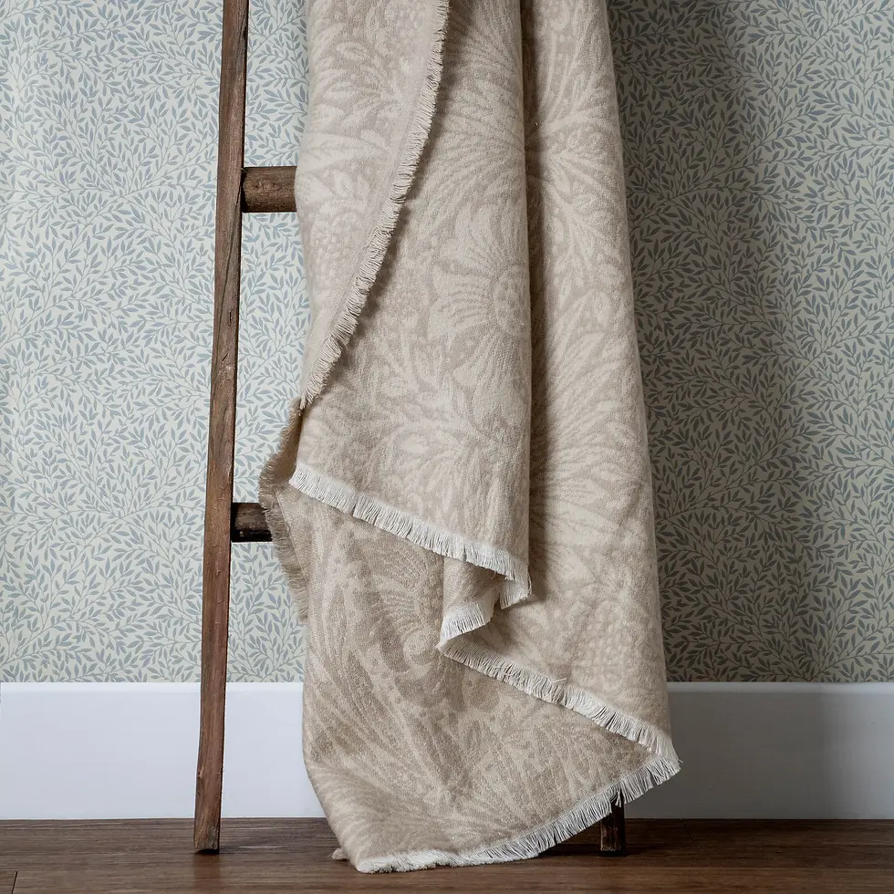 Thumbnail: Marigold Jacquard Throw (Stone)