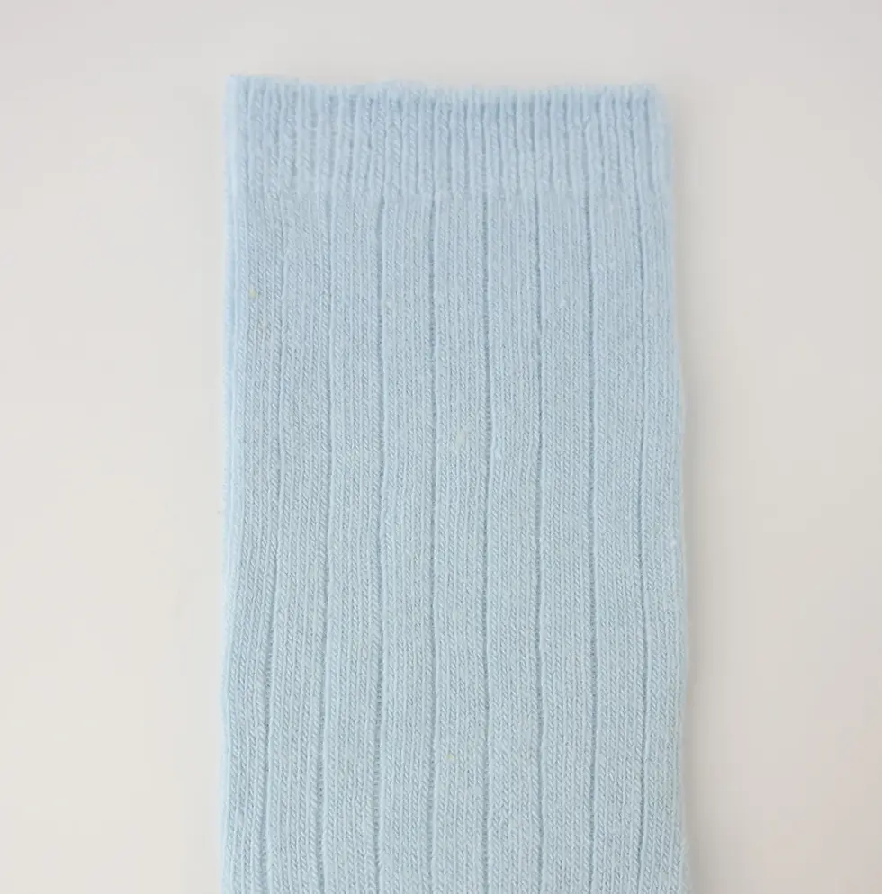 Thumbnail: Ribbed Knee High Socks (Blue)