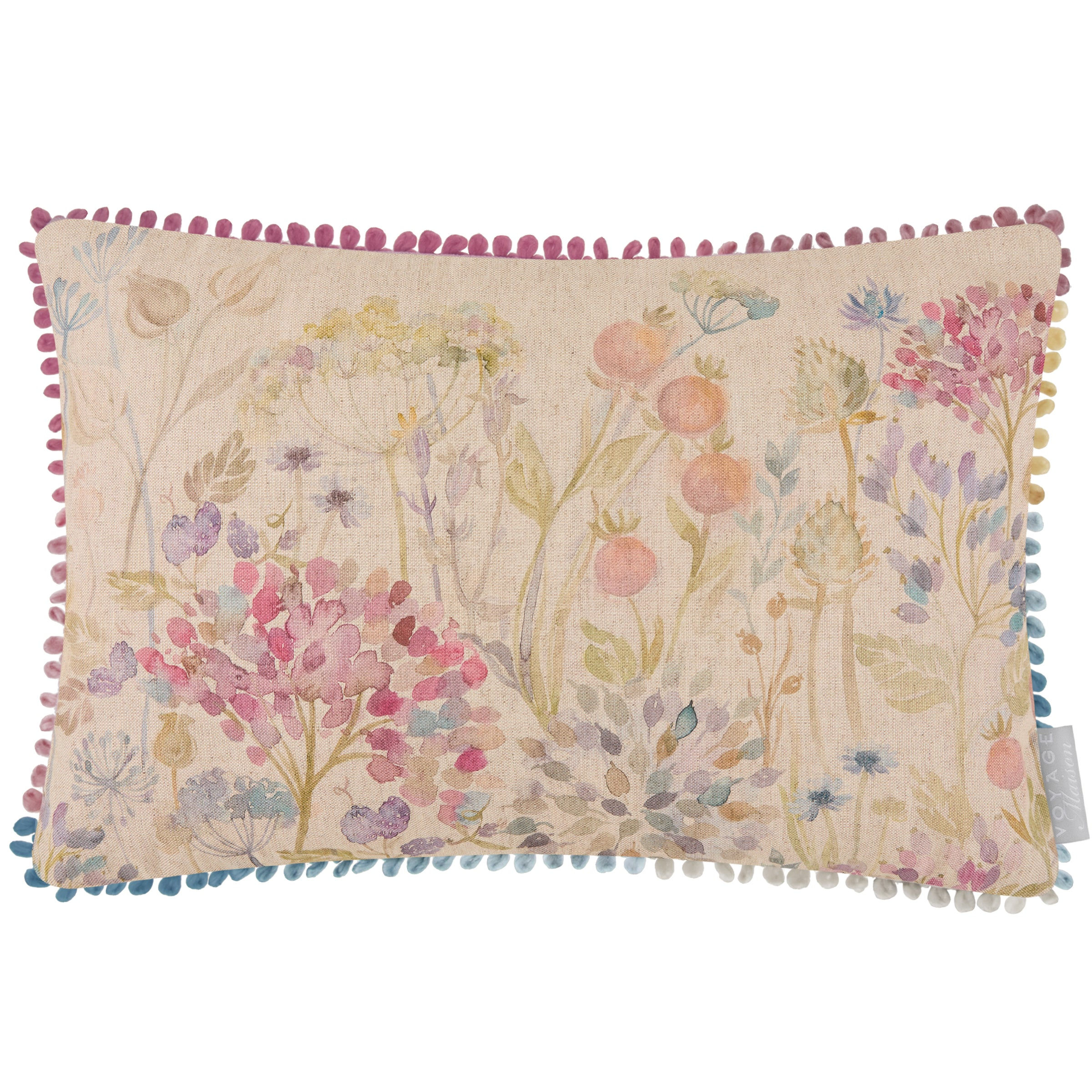 Country Hedgerow Printed Rectangular Cushion (Linen)