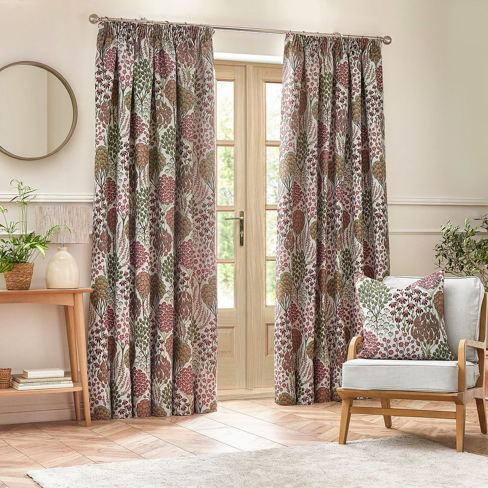 Thumbnail: Ophelia Floral Jacquard Cushion Cover (Red-nut)