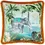 Thumbnail: Odisha Scene Printed Velvet Cushion Cover (Multicolour)