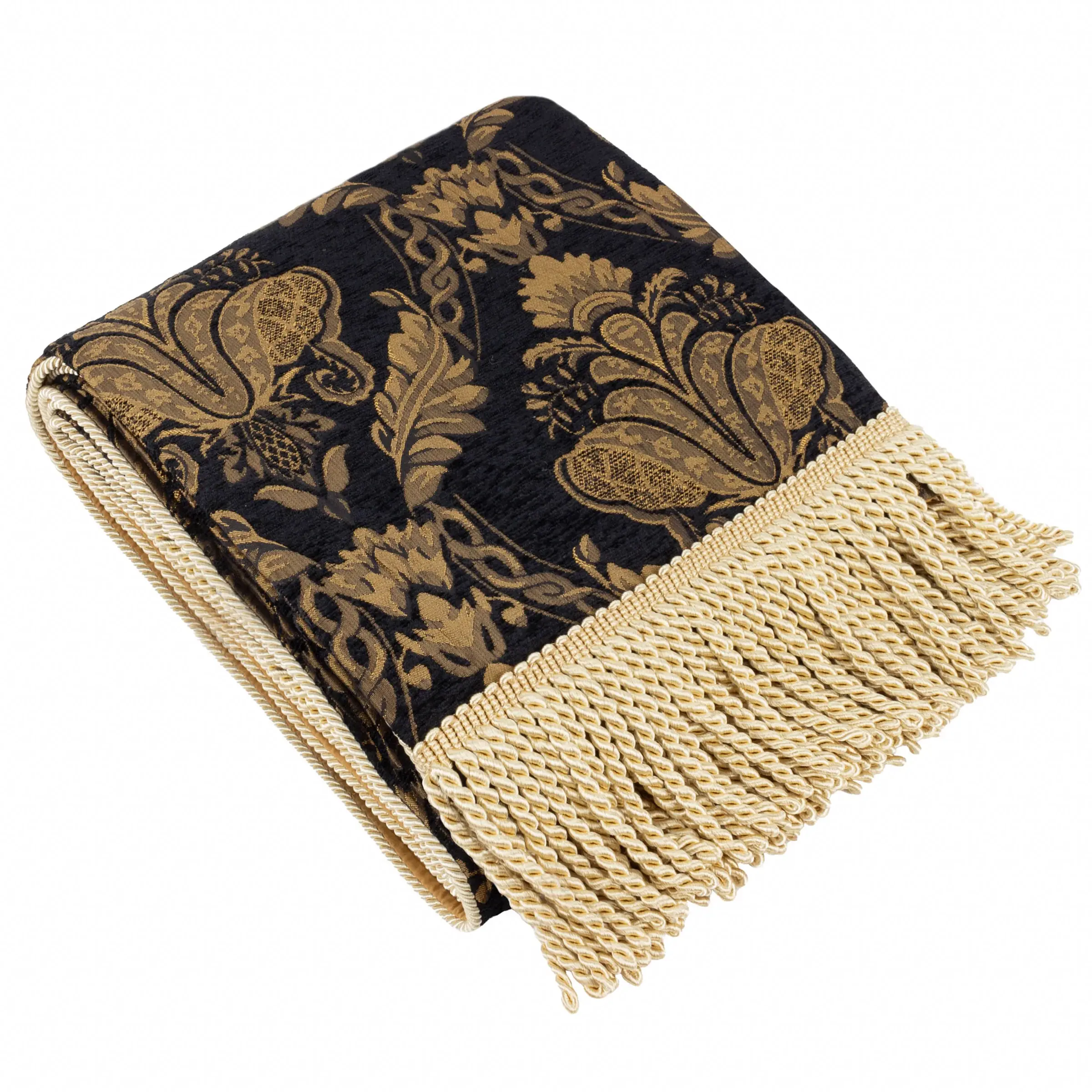 Shiraz Traditional Jacquard Throw (Black)
