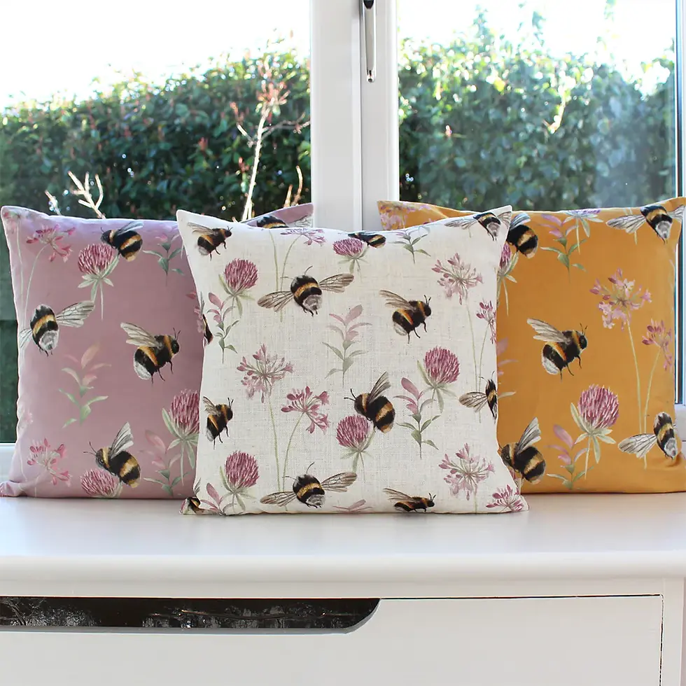 Thumbnail: Country Bee Garden Cushion Cover (Honey)