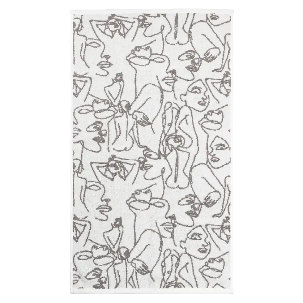 Thumbnail: Everybody Abstract Jacquard Hand Towel (Grey)