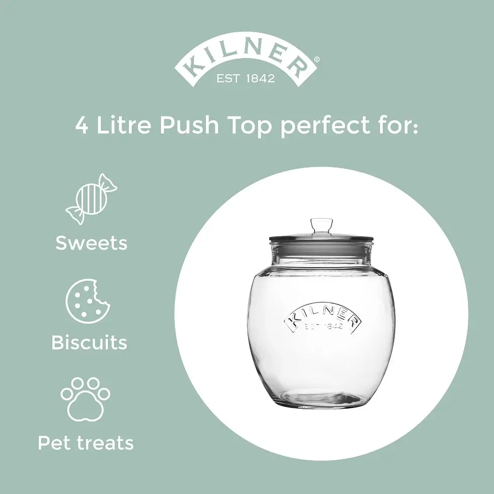 Thumbnail: Universal Push Top Storage Jar (4 Litre)