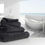 Thumbnail: Luxurious Linen Hall 650gsm Bath Towels (Charcoal)