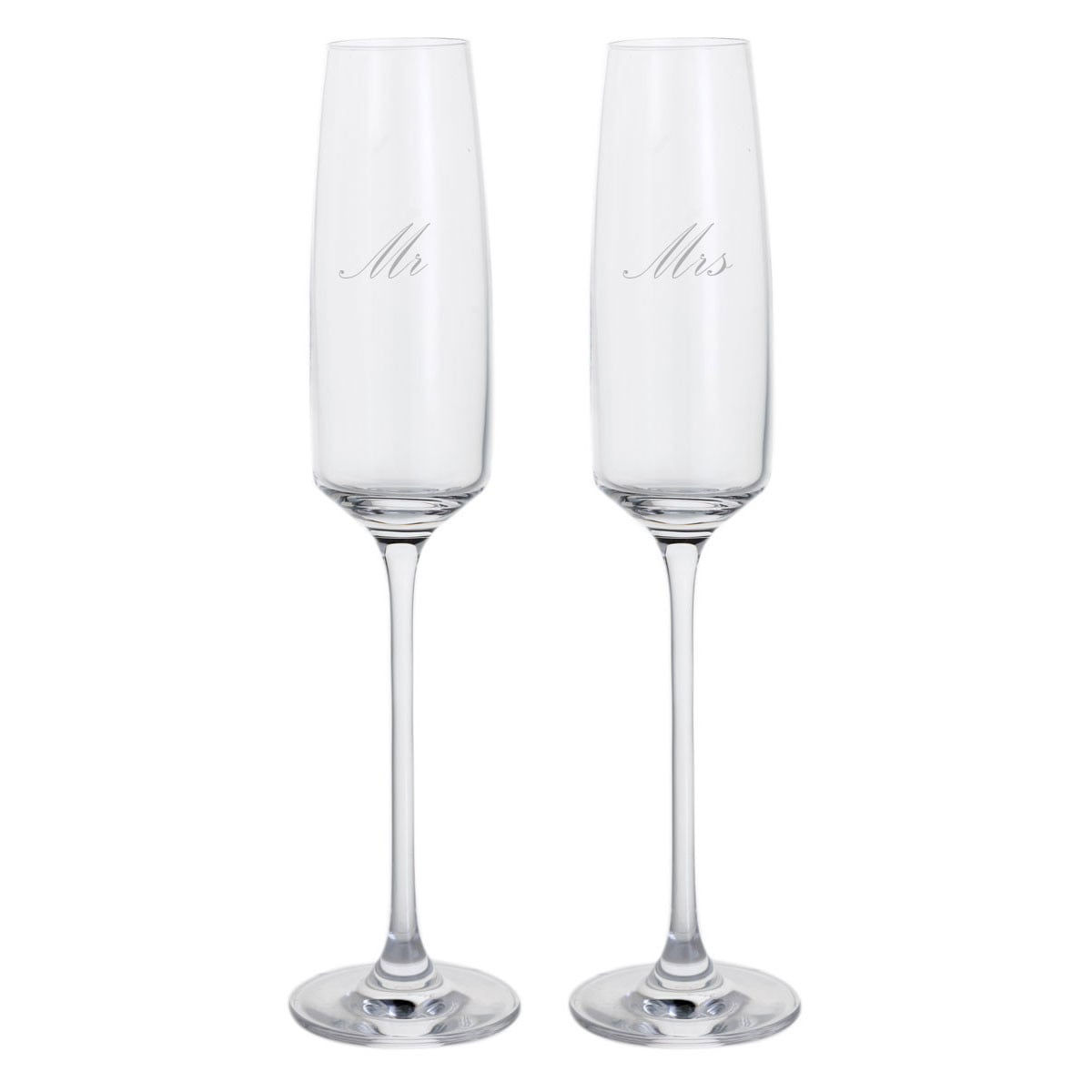 "Mr & Mrs" - Engraved Elevate Flute, (Set of 2)