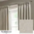 Thumbnail: Acorn Tonal Matt Jacquard Pencil Pleat Curtains (Linen)