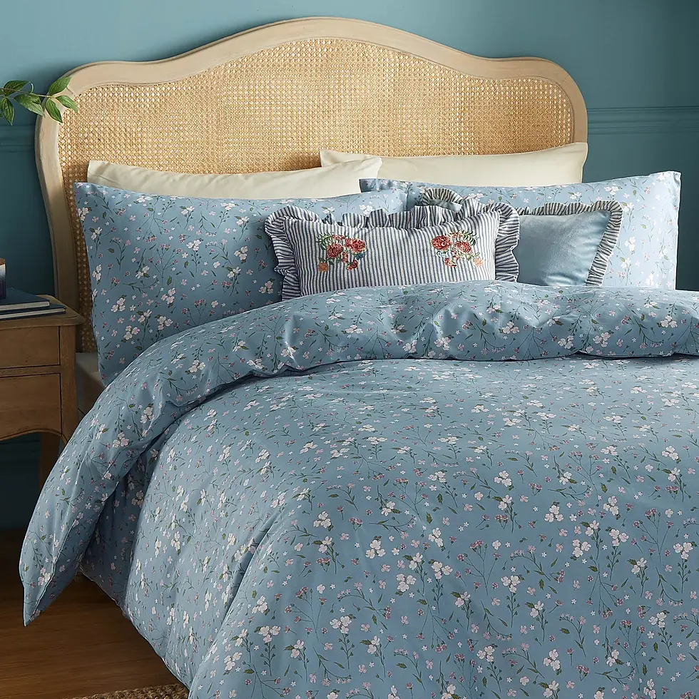 Thumbnail: Solene Ruffle Matte Velvet Cushion Cover (Blue)