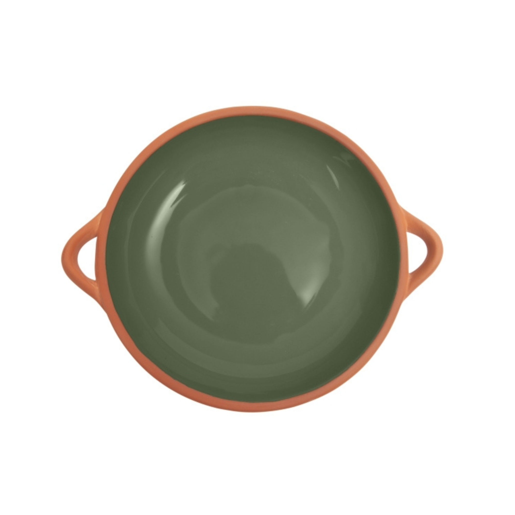 Sintra Large Glazed Terracotta Tapas Dish (Olive Green)