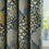 Thumbnail: Ophelia Floral Jacquard Eyelet Curtains (Blue/Saffron)