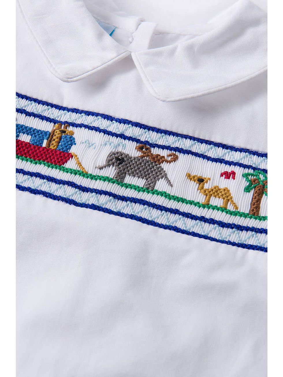 Thumbnail: Noah's Ark Smocked Romper
