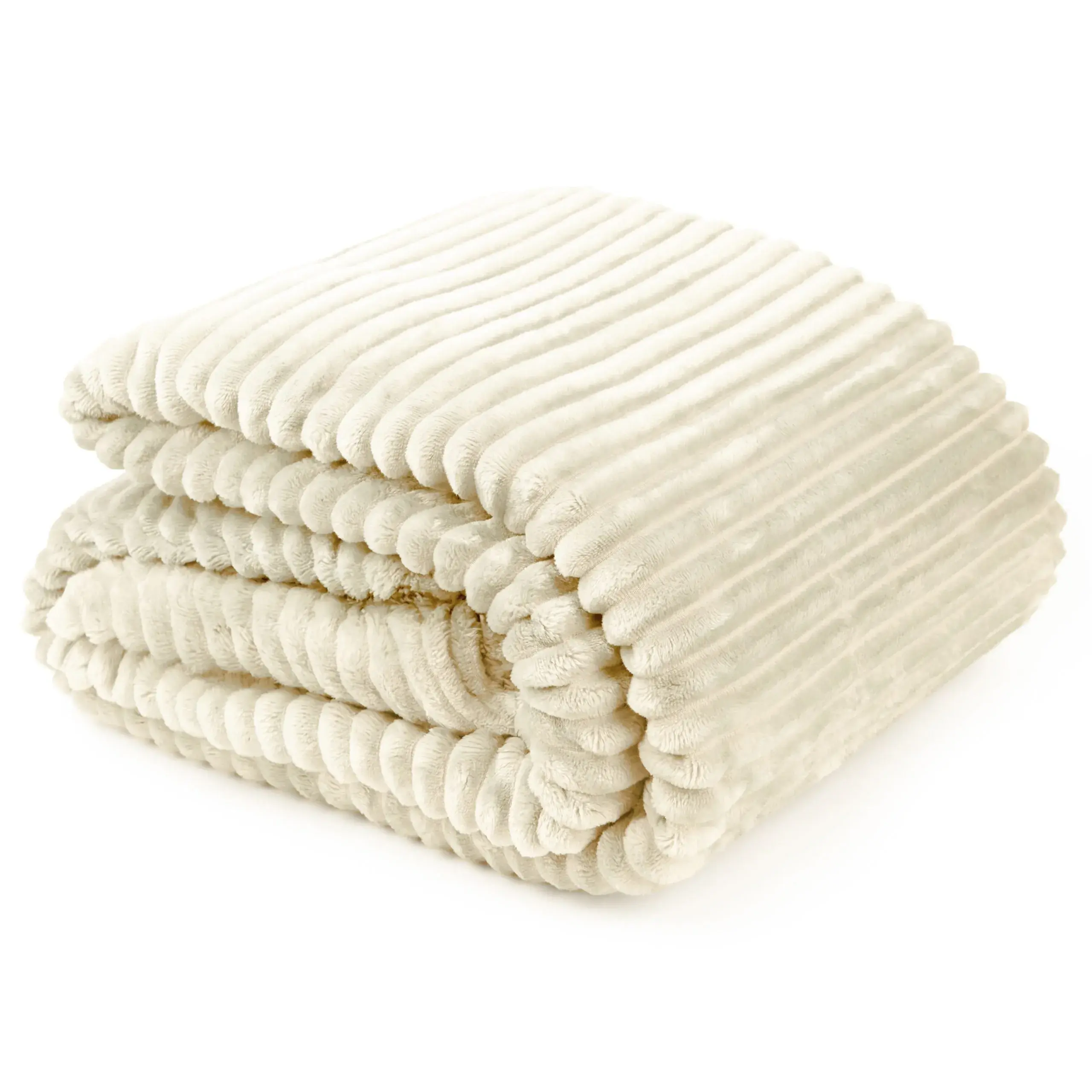 Dahlia - Fleece Throw (Cream)